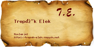 Trepák Elek névjegykártya